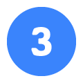 Wait Number Icon Blue