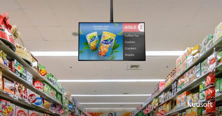 aisle_ grocery store digital signage