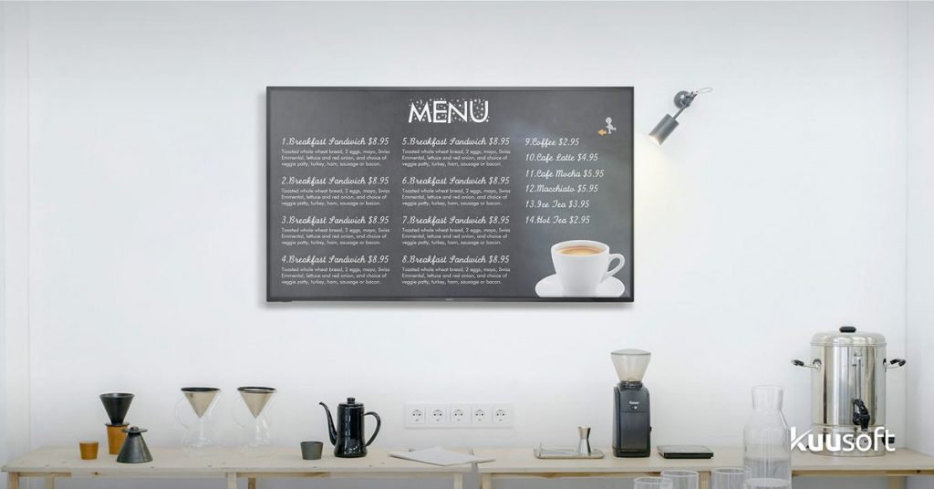 how to create the best digital cafe menu board