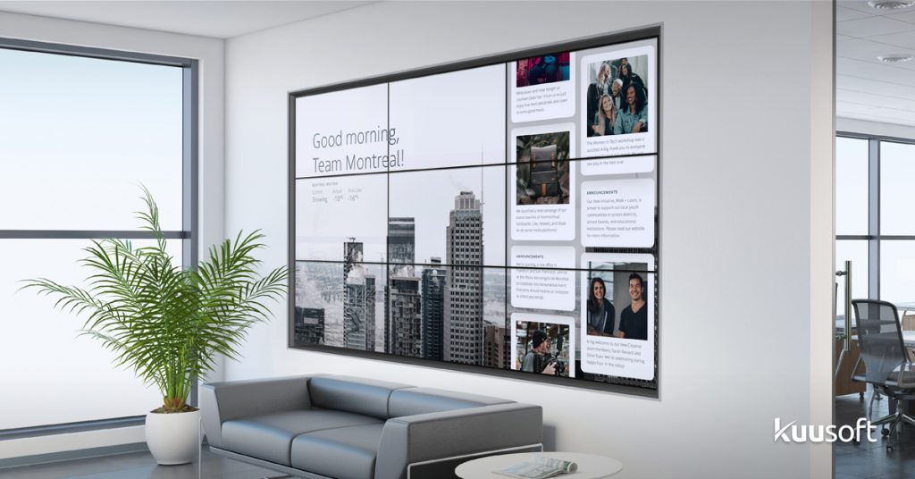 Digital Signage Video Wall_office_ digital signage boards