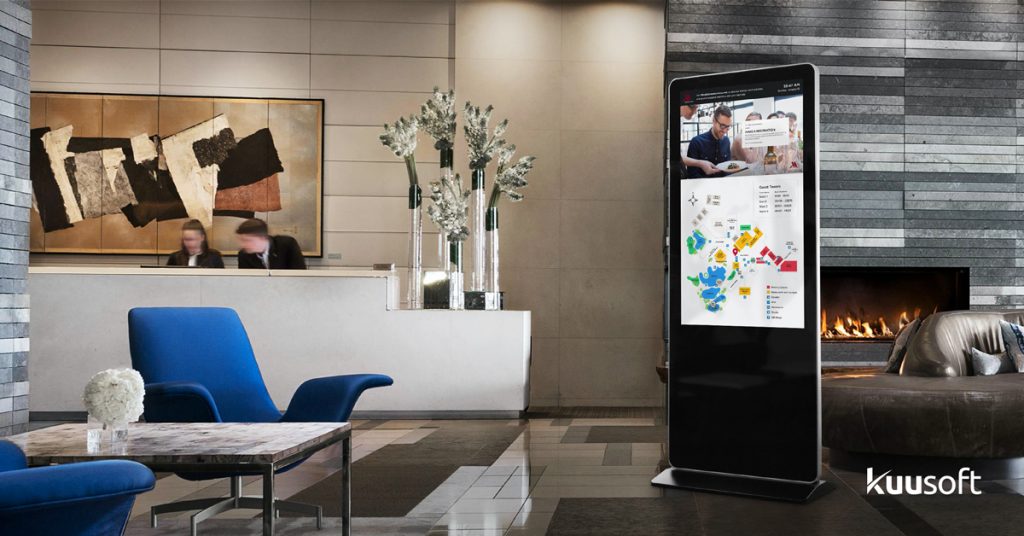 LCD Portrait Kiosk for all industries_ hospitality digital signage