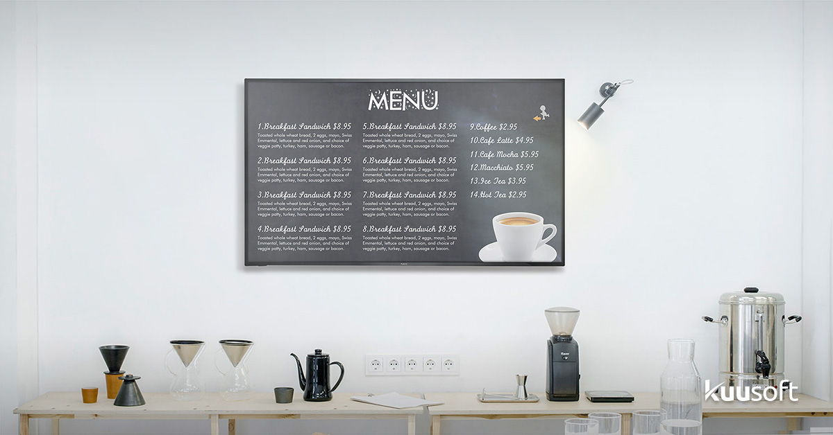 Digital Menu Board for Coffee Shop 10 Ideas You Must Know