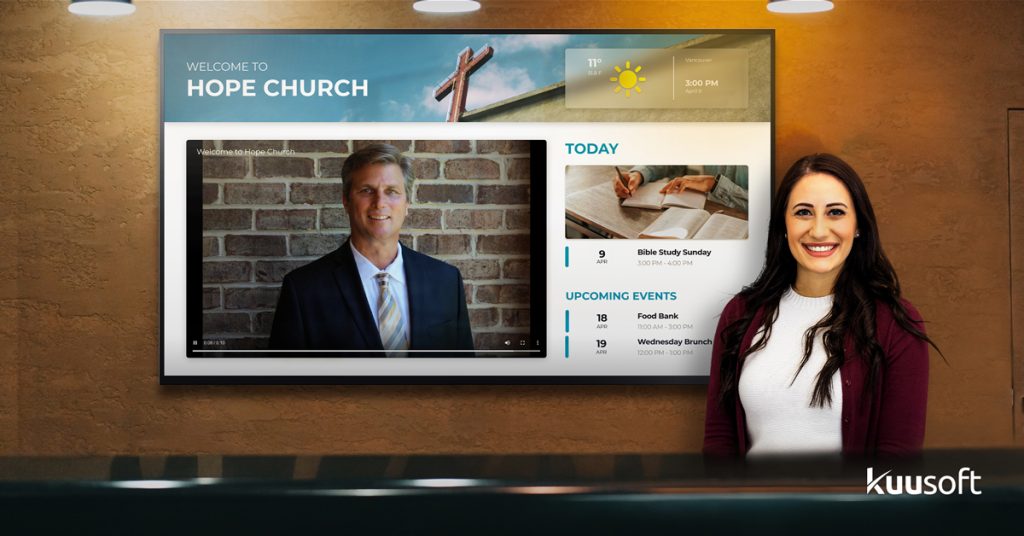 Digital signage for churches example 2