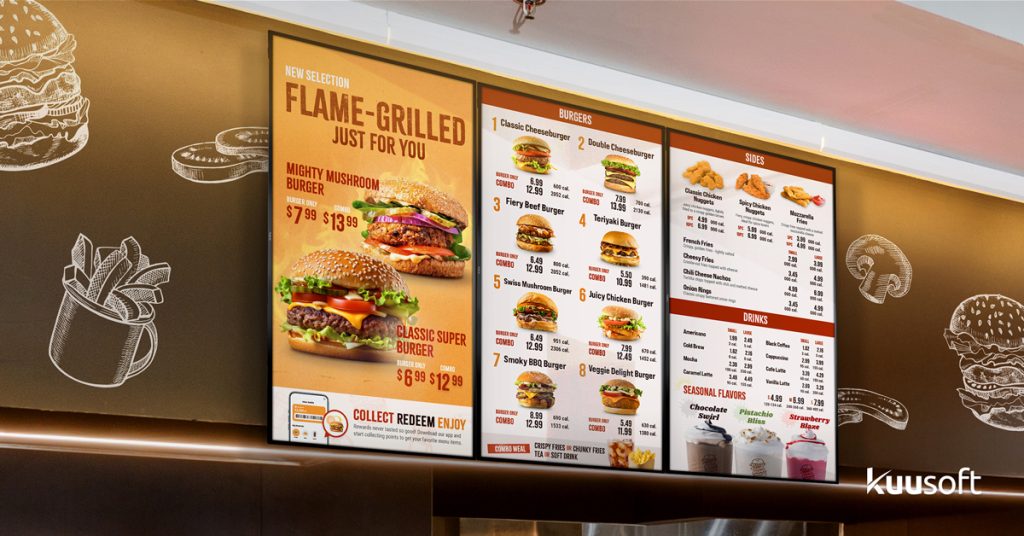 vertical digital menu board