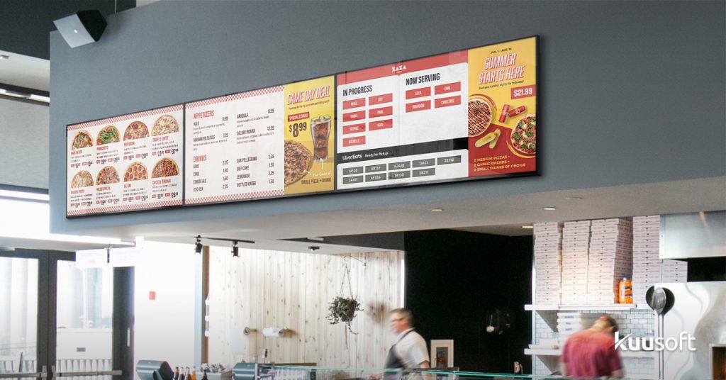 pizzeria digital menu boards