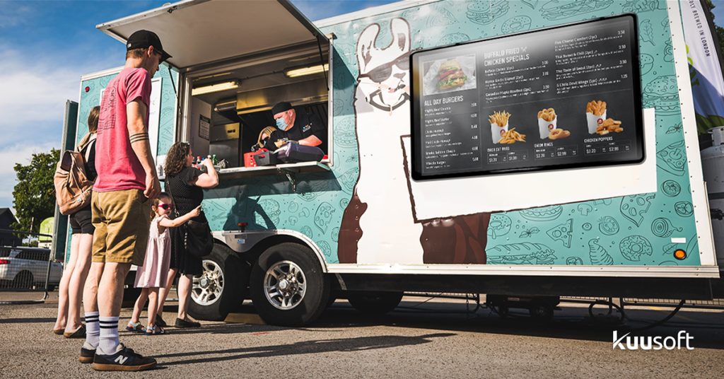 food truck digital menu board